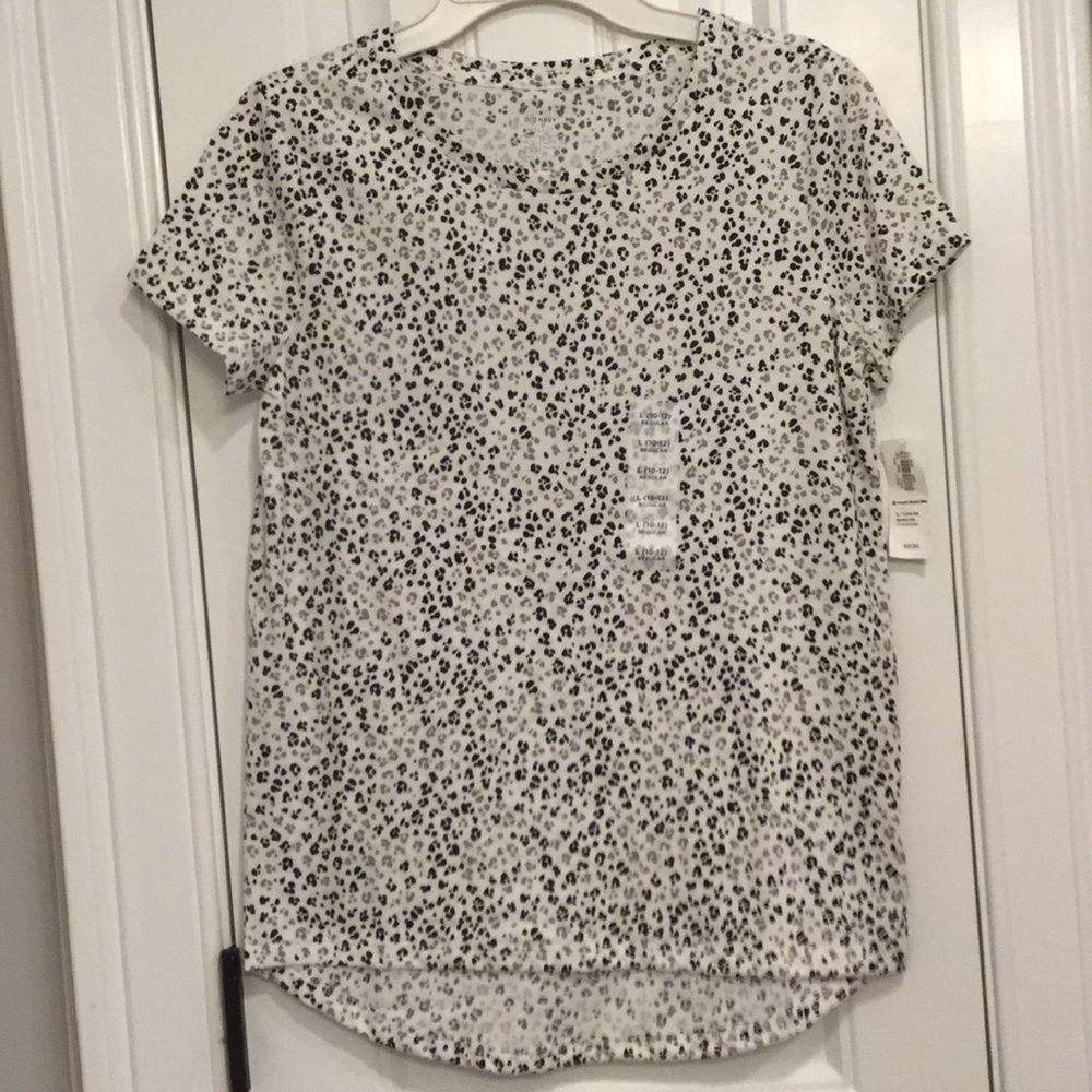 Gold and black cheetah print T-shirt
